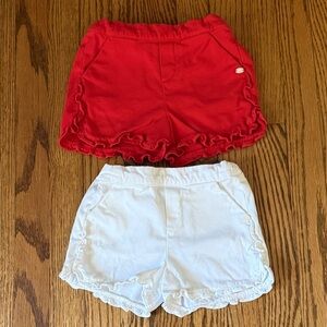 TARTINE ET CHOCOLAT Ruffle Shorts Bundle Red White Size 3A
